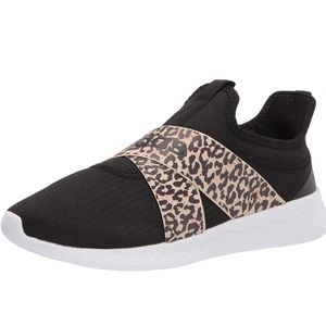 adidas Women's Puremotion Adapt Running Shoes Cloudfoam Black Leopard Slip On